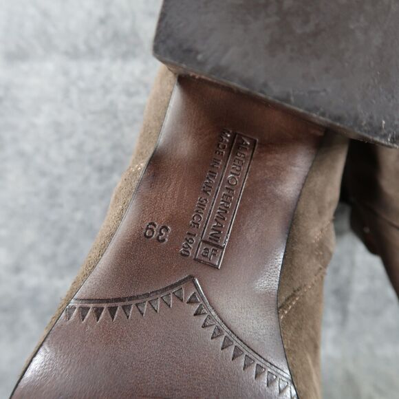 Alberto Fermani Shoes Womens 39 Booties Fashion Leather Cutout Open Toe Brown - Picture 13 of 16